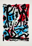 A. R. Penck, Ergebnis des 2. Weltkriegs, Farbserigrafie auf beschichtetem Papier