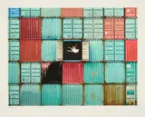 JR, The Ballerina Jumping in Containers, Le Havre, France (LC-S969), Inkjet-Print auf Büttenkarton