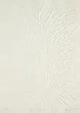 Weißer Schrei by Günther Uecker, 1994, Prägedruck auf handgeschöpftem Bütten, sold Jan 2024