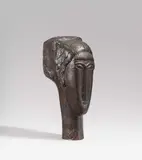 Amedeo Modigliani, Tete de jeune fille à la frange, Bronze, schwarz patiniert