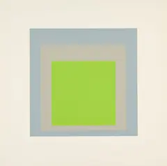 ADV by Josef Albers, 1969, Farbserigrafie auf leichtem Karton, sold Nov 2023