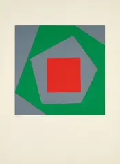 Johannes Itten, Komposition 3f, 1961, Farbserigrafie auf BFK RIVES (Wasserzeichen)