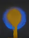 Otto Piene, Elmsfeuer, 1975, Farbserigrafie auf leichtem Karton
