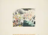 Sigmar Polke, Häuserfront (Wer hier nichts erkennen kann, muß selber pendeln), 1973, Farboffsetlithografie auf Pergaminpapier