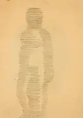 Franz Erhard Walther, Ohne Titel, Grafit auf Zeichenblockpapier