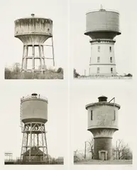 Bernd und Hilla Becher, Wassertürme, 1963-69, Jeweils Gelatinesilberabzug