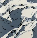 Gerhard Richter, Schweizer Alpen I (B2), 1969, Farbserigrafie auf leichtem Karton