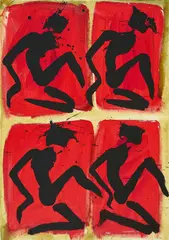 Helge Leiberg, Ohne Titel, 1997, Mischtechnik auf Leinwand