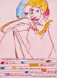 Werner Berges, Ohne Titel, 1977, Mischtechnik auf Karton