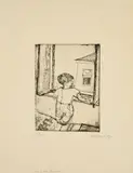 Conrad Felixmüller, Kind am Fenster, 1920, Radierung auf Maschinenbütten