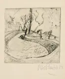 Otto Pankok, Regenteich, 1920, Radierung auf Velin