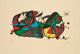 Miró Scultore by Joan Miró, 1974, Farblithografie auf Guarro, sold Jan 2024
