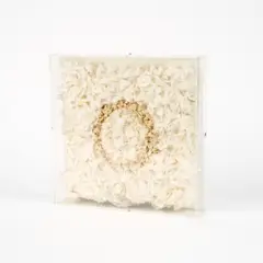 Kontinuum by Lore Bert, 1994, Japanpapier, gefaltet und teilweise farbig gefasst. In Objektkasten, sold Oct 2023