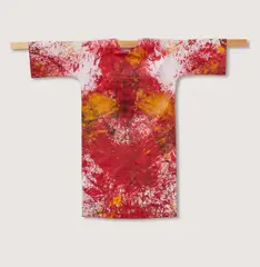 Ohne Titel by Hermann Nitsch, 2013, Mischtechnik auf Textil, sold Nov 2023