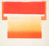 Rupprecht Geiger, 3 x rot und orange/rot - orange, 1964, Farbserigrafie auf Bütten