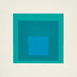 Blue Reminding by Josef Albers, 1966, Farbserigrafie auf Mohawk Superfine Bristol, sold Jan 2024