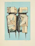Lynn Chadwick, Watchers, 1960, Farblithografie auf Bütten