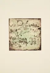 Zao Wou-ki, Paysage au Soleil, 1950, Farbradierung auf BFK RIVES (Wasserzeichen)