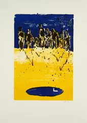 Daniel Richter, Die Rettung, 2003, Farblithografie auf Bütten