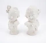 Büste eines kleinen Mädchens und Büste eines kleinen Jungen by Nymphenburg, Porzellan, sold Jan 2024