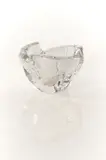 Sèvres, CRYSTAL BOWL, Organic form in clear glass. Etched Sevres France mark to underside