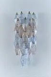 Carlo Scarpa, 'POLIEDRI' APPLIQUE FOR VENINI, Individually hand-crafted 'poliedri' components in aqua and smoked glass that refract light brilliantly