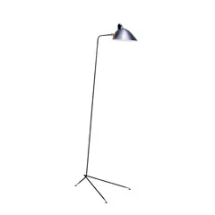 Serge Mouille, 'LAMPADAIRE DROIT' FLOOR LAMP, Black lacquered aluminium with sculptural shell like shade. Contemporary re-issue by Editions Serge Mouille