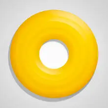Josh Sperling, Donut lamp (yellow), 2020, thermoformed plastic