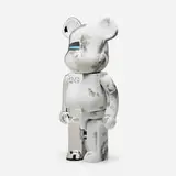 Daniel Arsham X Hajime Sorayama, BE@RBRICK (1000% silver), 2019, painted cast vinyl