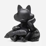 TIDE, Nite Nite (black), 2022, bronze and automobile paint