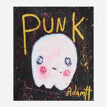 Adam Handler, Punk Ghost, 2021, screenprint in colors with satin varnish