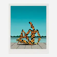 Alejandro Cardenas, View of Virginia Key, 2021, screenprint in colors