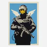 Flying Copper by Banksy, 2004, screenprint in colors, sold Sep 2023