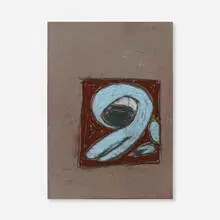 Felix Treadwell, Dinosaur, pastel on paper