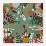 Sara Poix, Jungle en fête, 2021, gouache and ink on paper laid to board