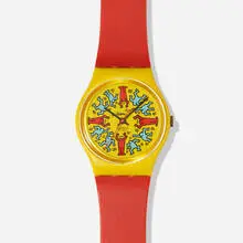 Keith Haring X Swatch, Modele Avec Personnages Special GZ100, Swatch