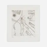 Keith Haring, Untitled (from The Valley series), 1989, etching on Twinrocker handmade