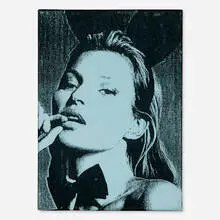 Tom Dash, Kate Moss, 2014, mixed media on canvas