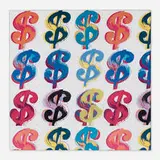 Tom Dash, Dollar Sign, 2017, collage on canvas