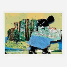 Hijack, Reveal Your True Nature, 2023, screenprint in colors on Somerset Velvet
