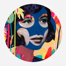 Paul Insect, The Reflection (Blue), 2021, screenprint in colors with glitter on Somerset Radiant White Satin 410gsm