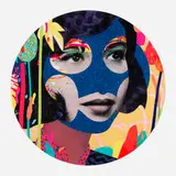 Paul Insect, The Reflection (Blue), 2021, screenprint in colors with glitter on Somerset Radiant White Satin 410gsm