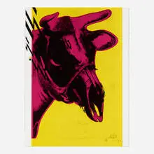 Paul Insect, Dead Cow (Yellow/Pink), 2007, screenprint in colors on Arches 88