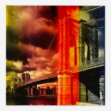Steve Kaufman, I Love Brooklyn, screenprint on canvas