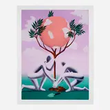 Mark Kostabi, Planting the World, 1990, screenprint in colors
