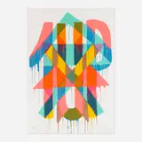 Maya Hayuk X 1Up Crew, Untitled, 2020, screenprint in colors on Coventry Rag 320gsm