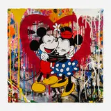 Thierry Guetta, Mickey and Minnie, 2018, mixed media on paper