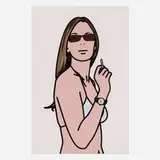 Ruth Smoking 3 (from the 26 Portraits series) by Julian Opie, 2005, Lambda print on Fujicolor digital archival, sold Sep 2023