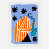 Joy Yamusangie, A Blues Night, 2021, offset lithograph in colors