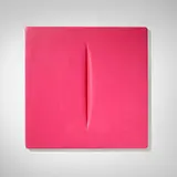 Lucio Fontana, Concetto Spaziale (Pink), 1968, 3D multiple in pink plastic